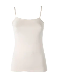 Pura P0717M top donna in bamboo con spalline sottili - sabbia