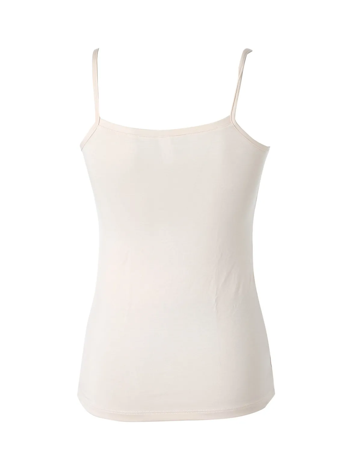 Pura P0717M top donna in bamboo con spalline sottili - sabbia