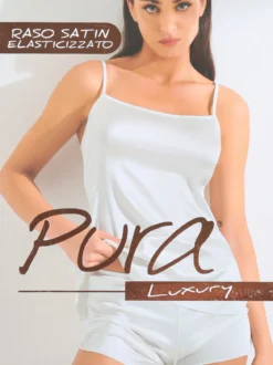 Pura P0729M Top donna in raso satinato elasticizzato