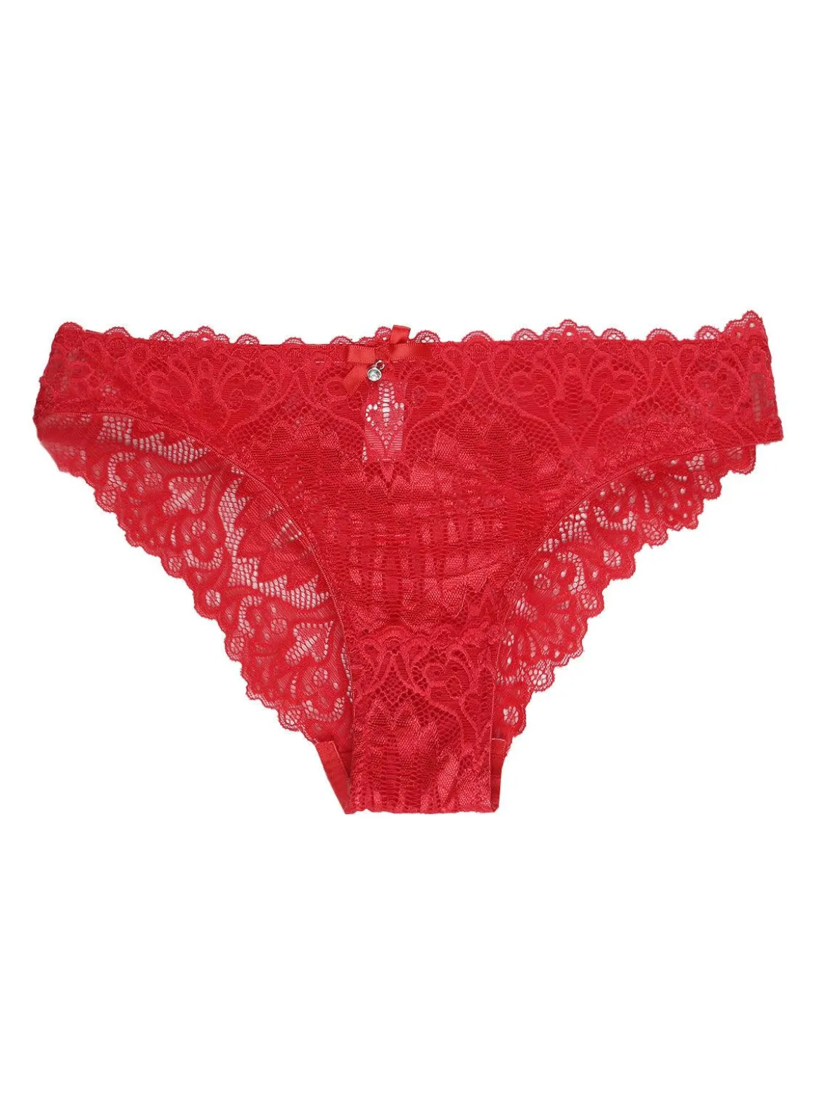 Pura Slip in pizzo rosso