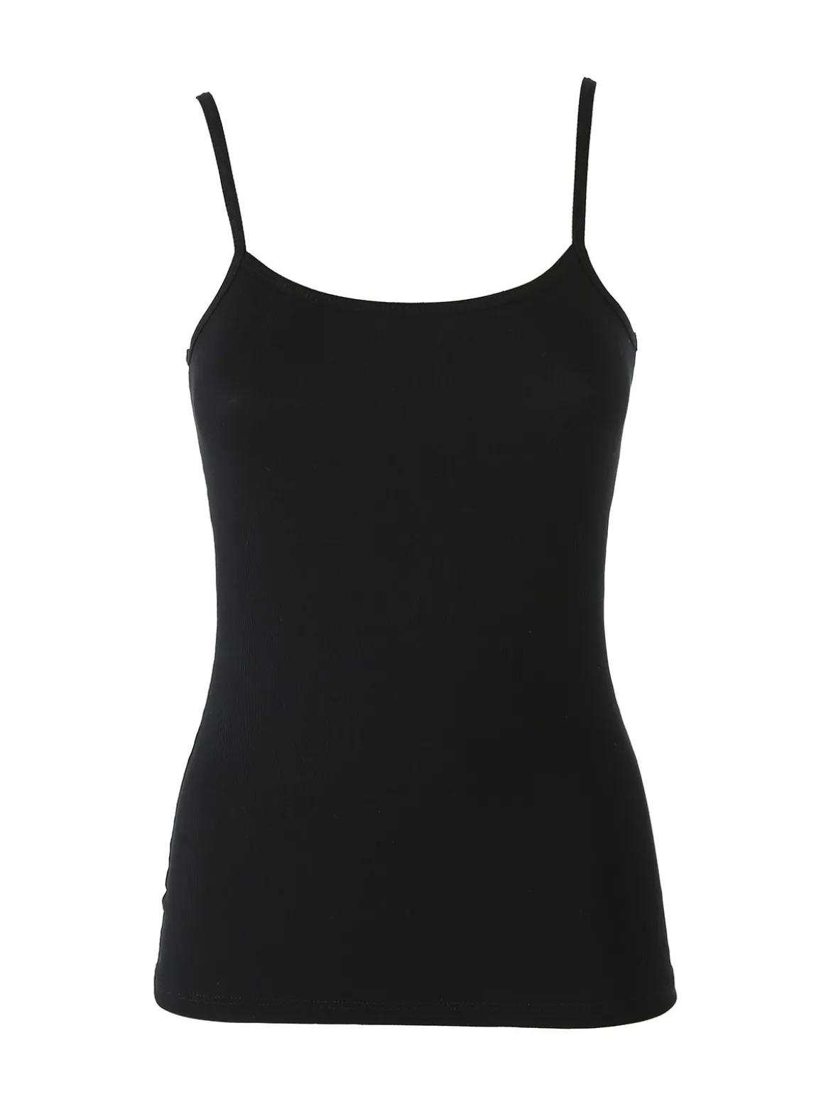 Pura Top donna a costine in bamboo - nero