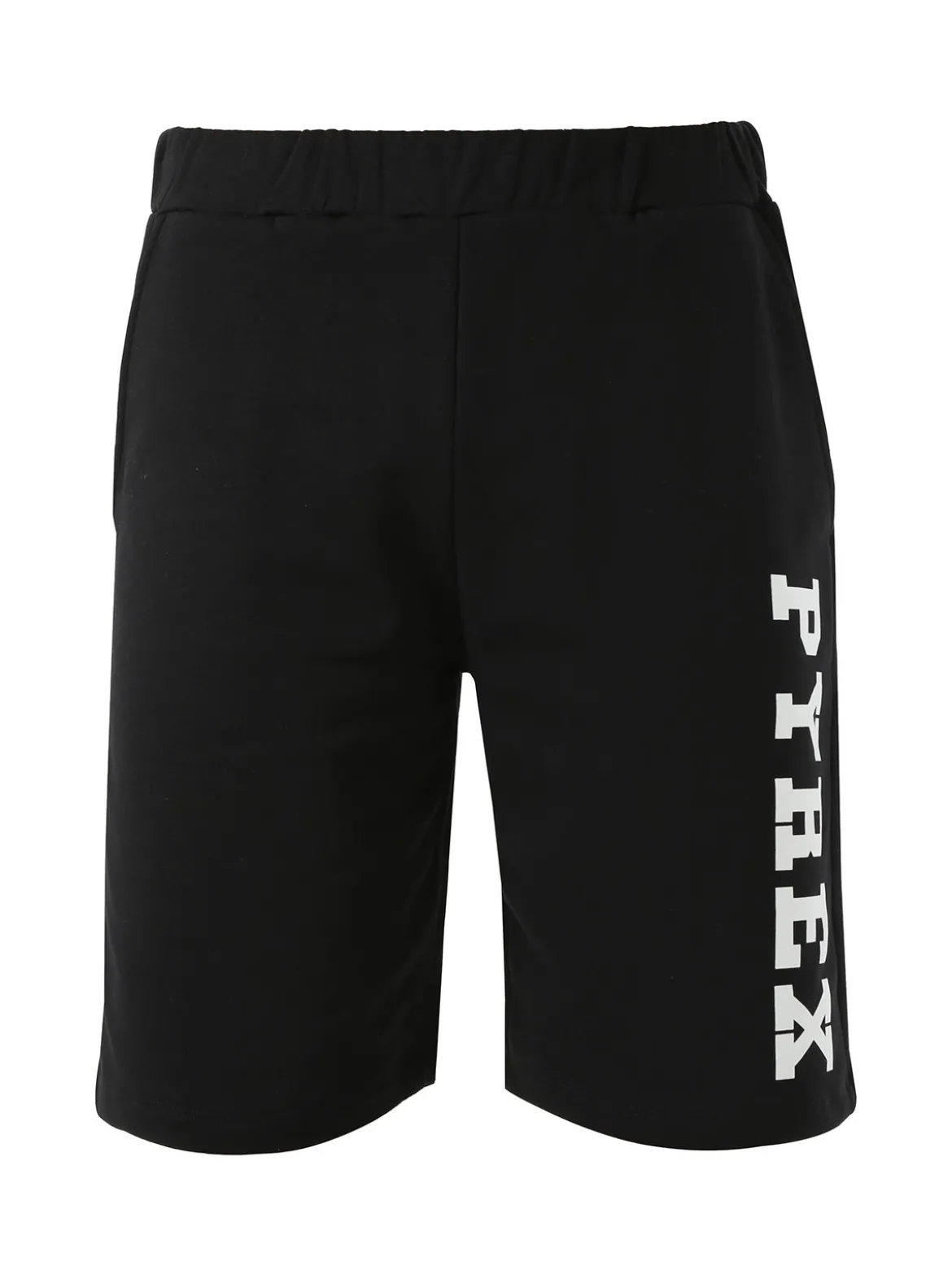 Pyrex Bermuda sportivi da uomo in cotone con logo - nero