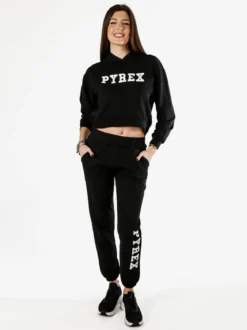 Pyrex Felpa da donna con cappuccio e logo - nero