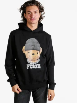 Pyrex Felpa da uomo con cappuccio e stampa - nero