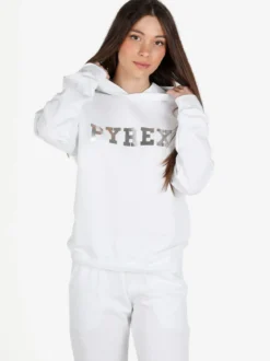 Pyrex Felpa donna in cotone con cappuccio e stampa logo