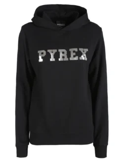 Pyrex Felpa donna in cotone con cappuccio e stampa logo