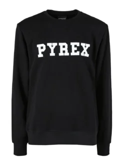 Pyrex Felpa girocollo da uomo invernale con logo - nero