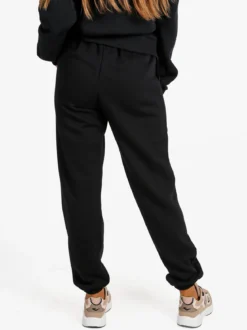 Pyrex Pantaloni tuta da donna felpati con elastico finale - nero