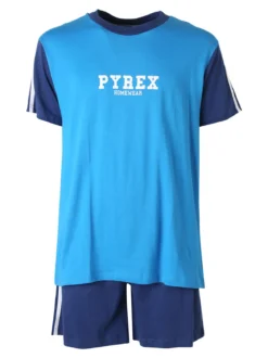 Pyrex Pigiama corto da uomo in cotone - bluette