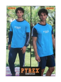 Pyrex Pigiama corto da uomo in cotone - bluette