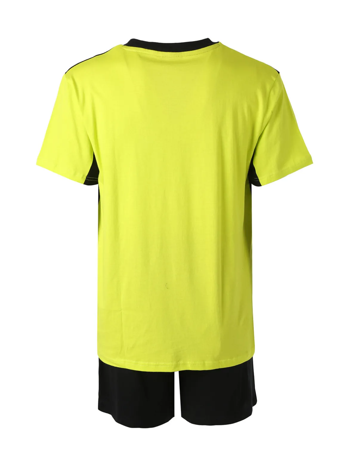 Pyrex Pigiama corto da uomo in cotone con logo - limone
