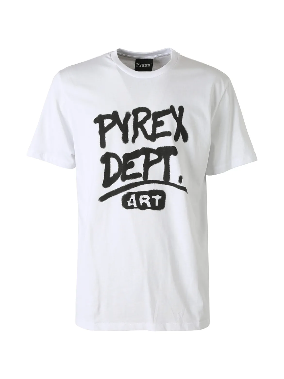 Pyrex T-shirt da uomo in cotone con logo - bianco