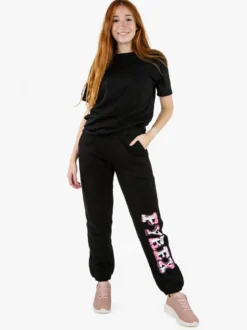 Pyrex T-shirt donna con stampa logo sul retro - nero
