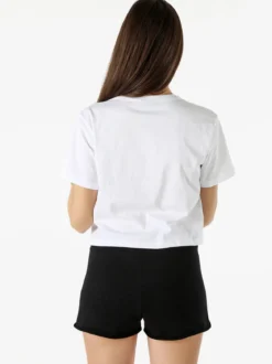Pyrex T-shirt donna cropped con logo - bianco