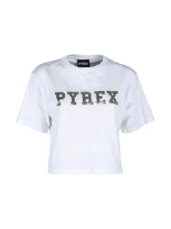 Pyrex T-shirt donna cropped in cotone