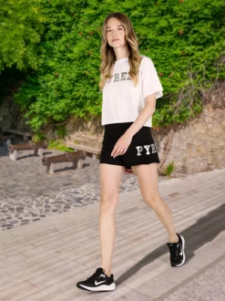 Pyrex T-shirt donna cropped in cotone