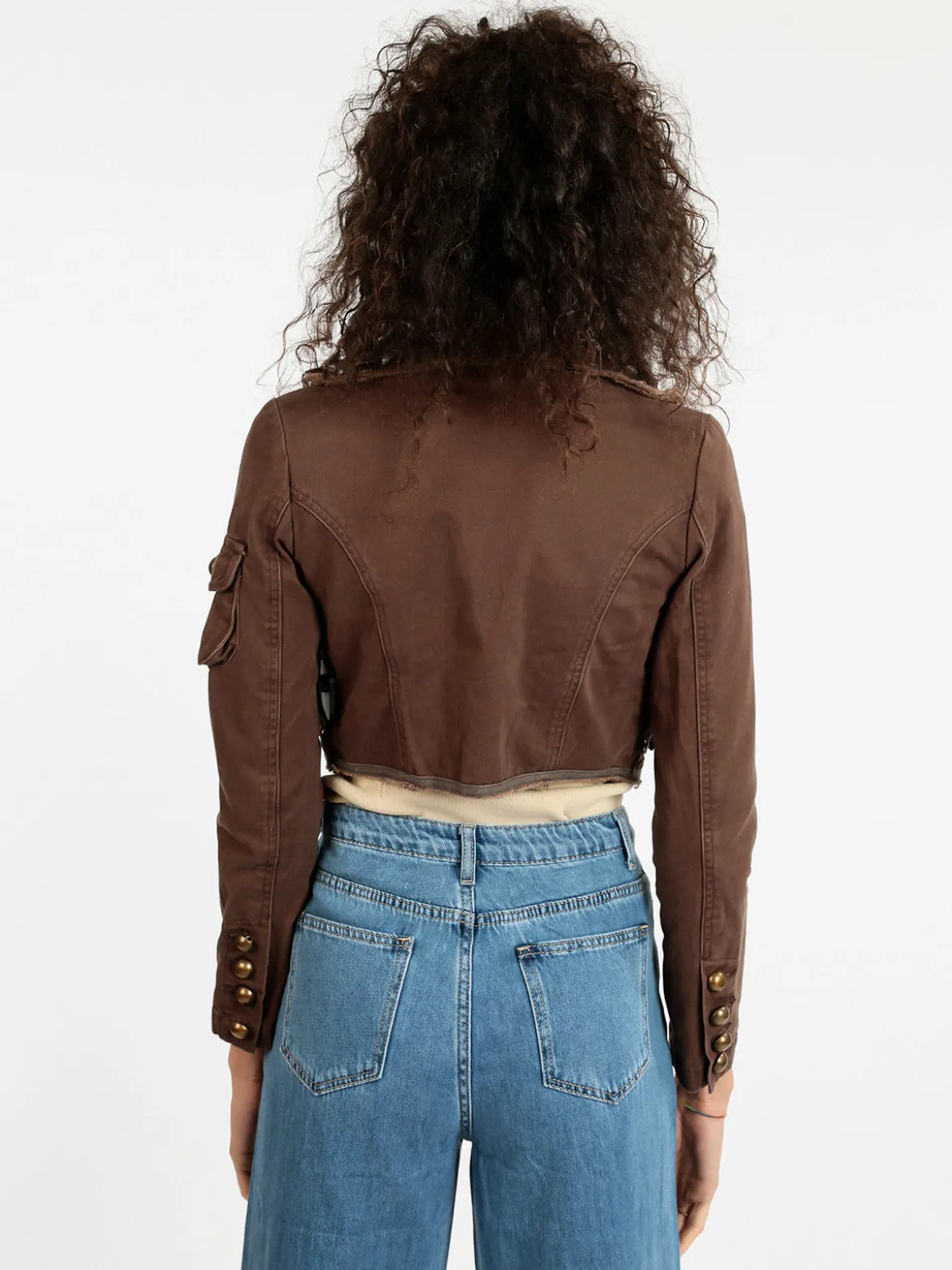 Quadrifoglio Blazer corto da donna in cotone