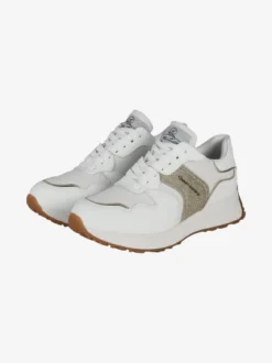 Queen Helena Sneakers donna brillantinata con zeppa
