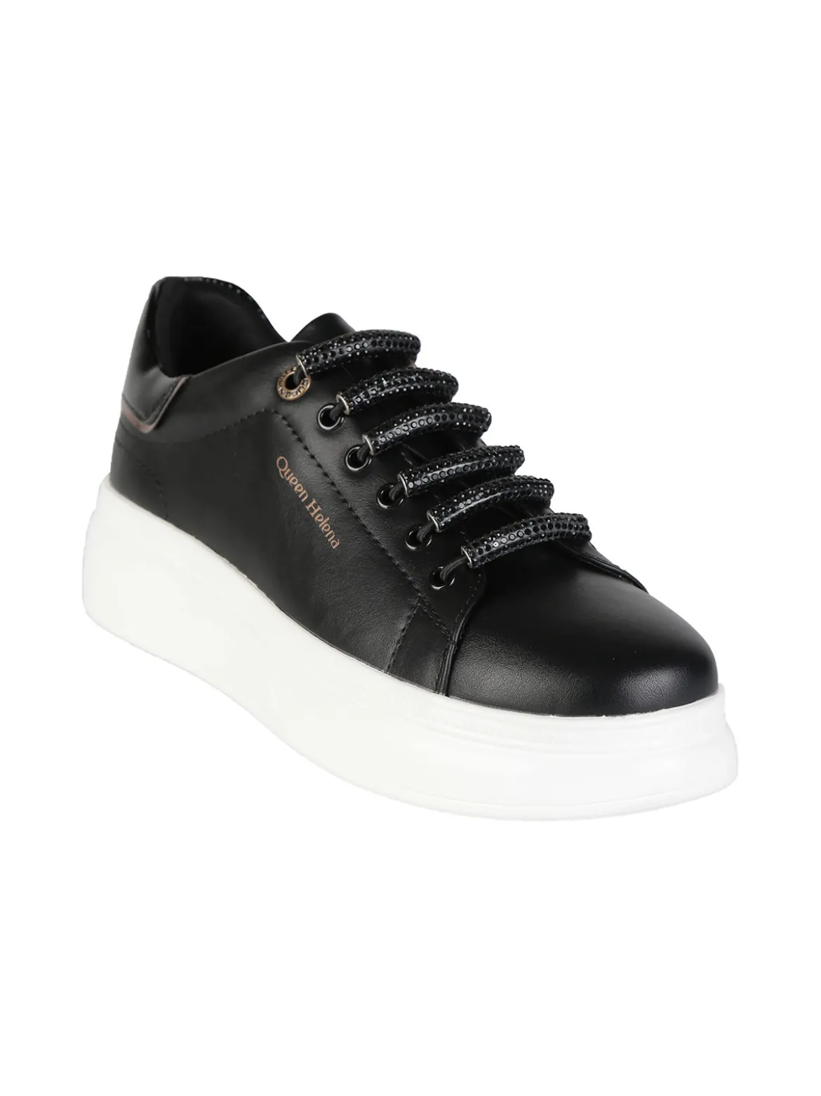 Queen Helena Sneakers donna con lacci elastici e platform