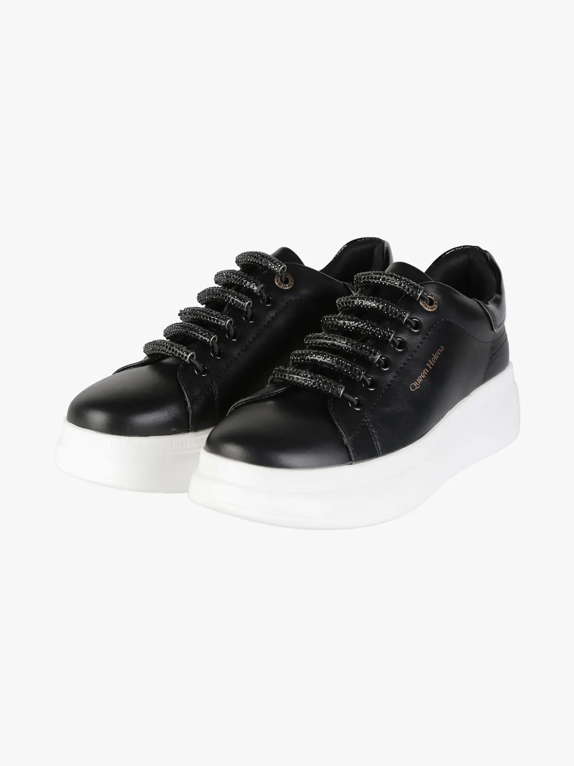 Queen Helena Sneakers donna con lacci elastici e platform