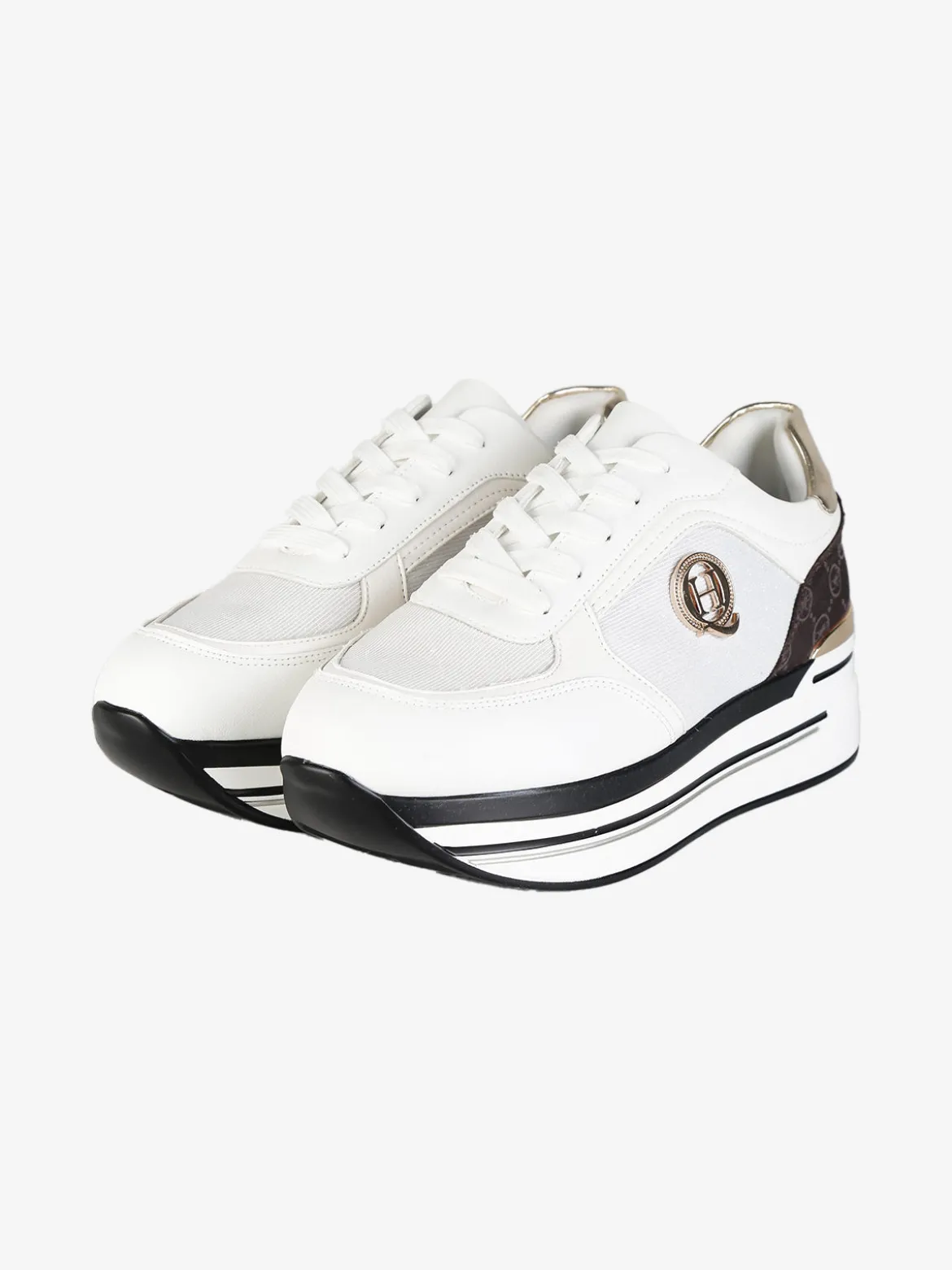 Queen Helena Sneakers donna lurex con platform