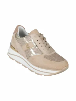 Queen Helena Sneakers donna scamosciate con platform