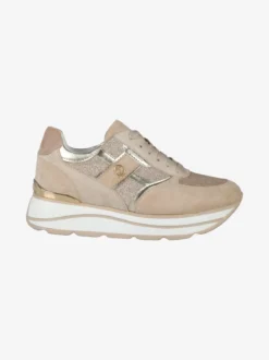 Queen Helena Sneakers donna scamosciate con platform