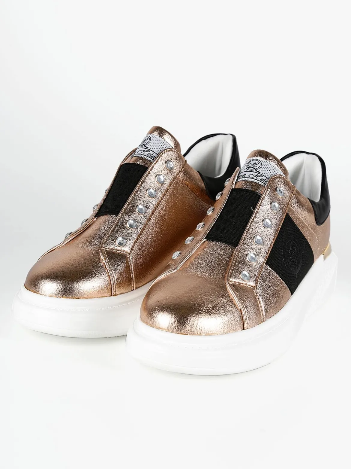 Queen Helena Sneakers donna slip on con strass