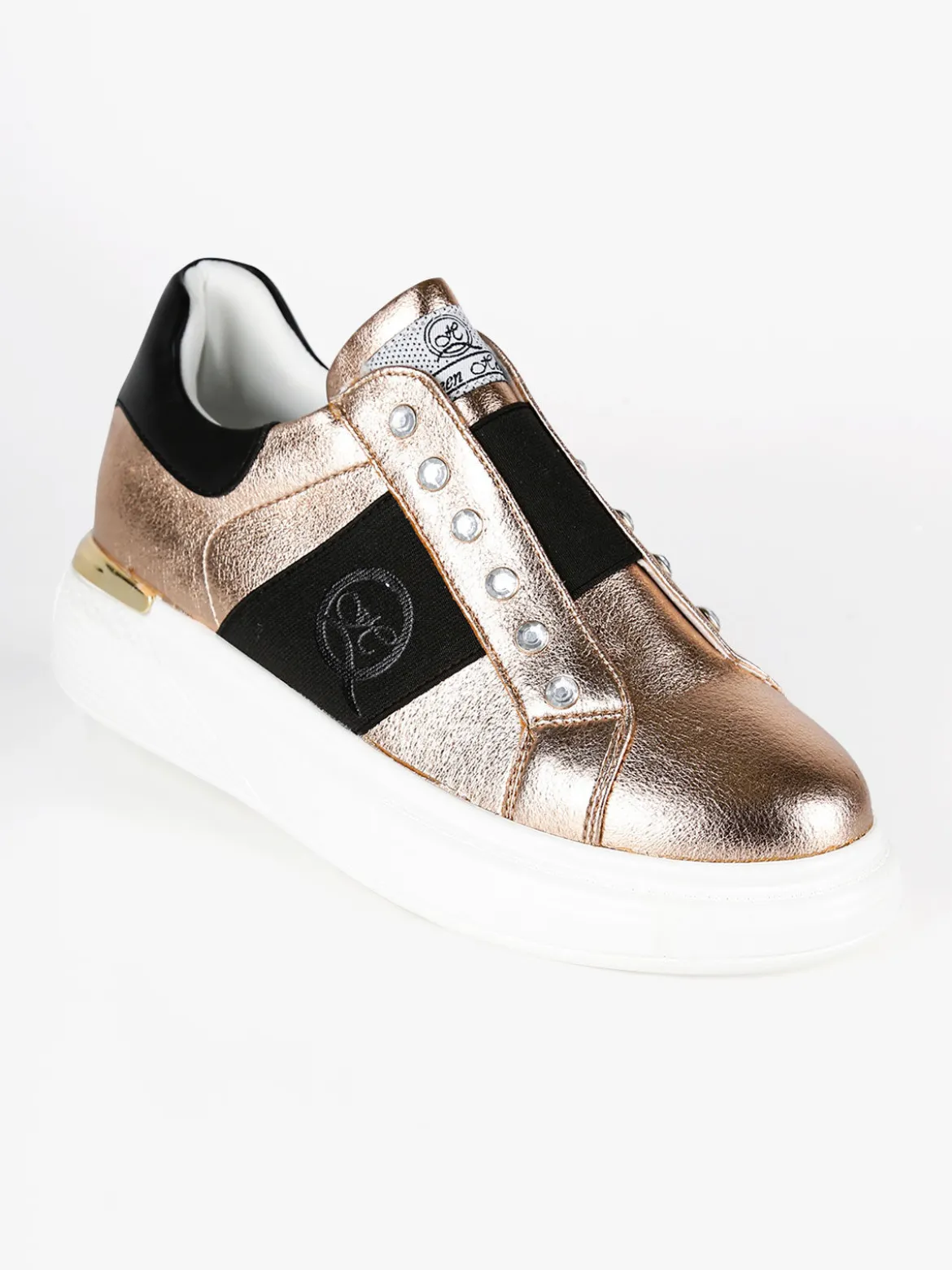Queen Helena Sneakers donna slip on con strass