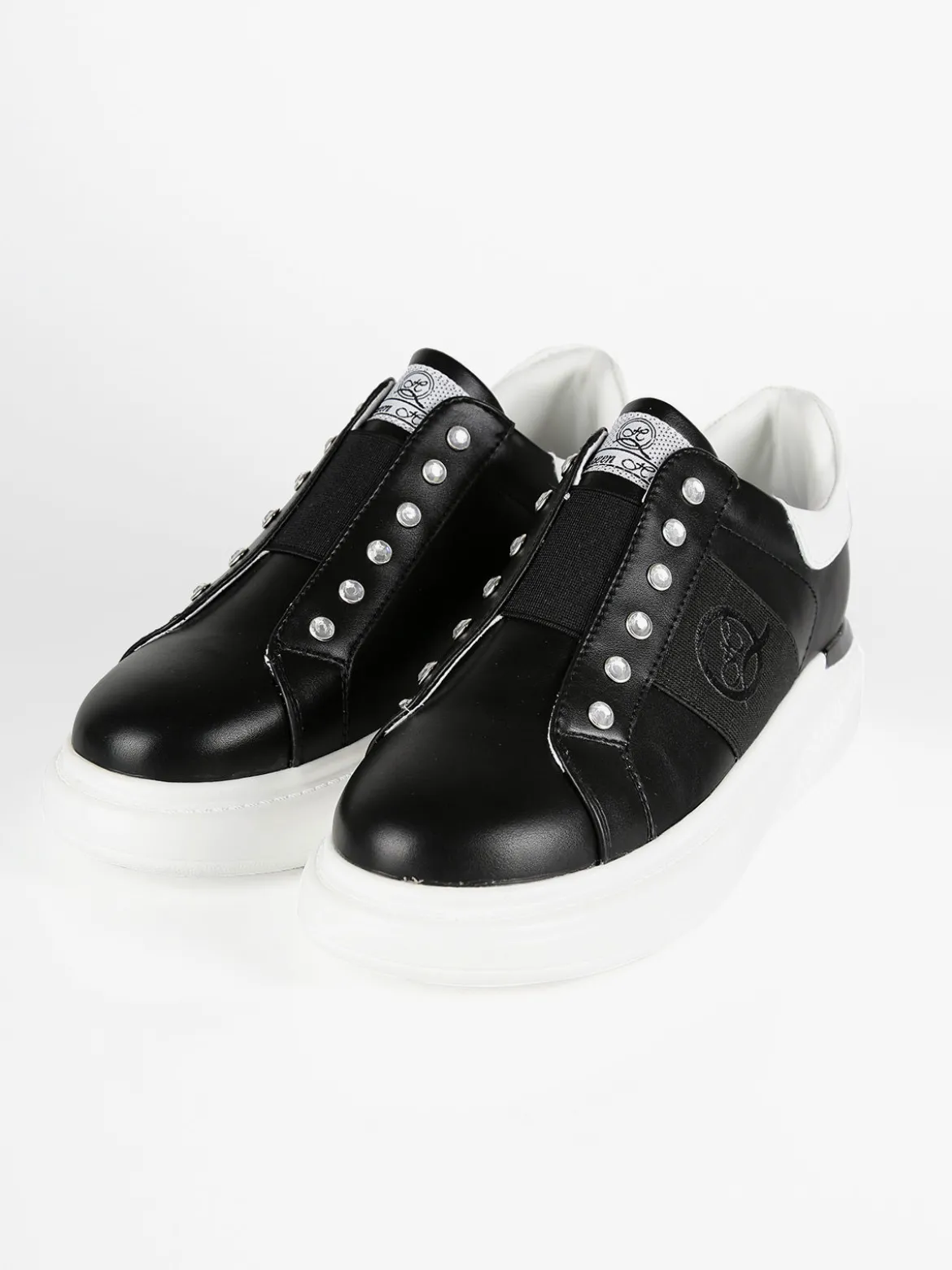 Queen Helena Sneakers donna slip on con strass