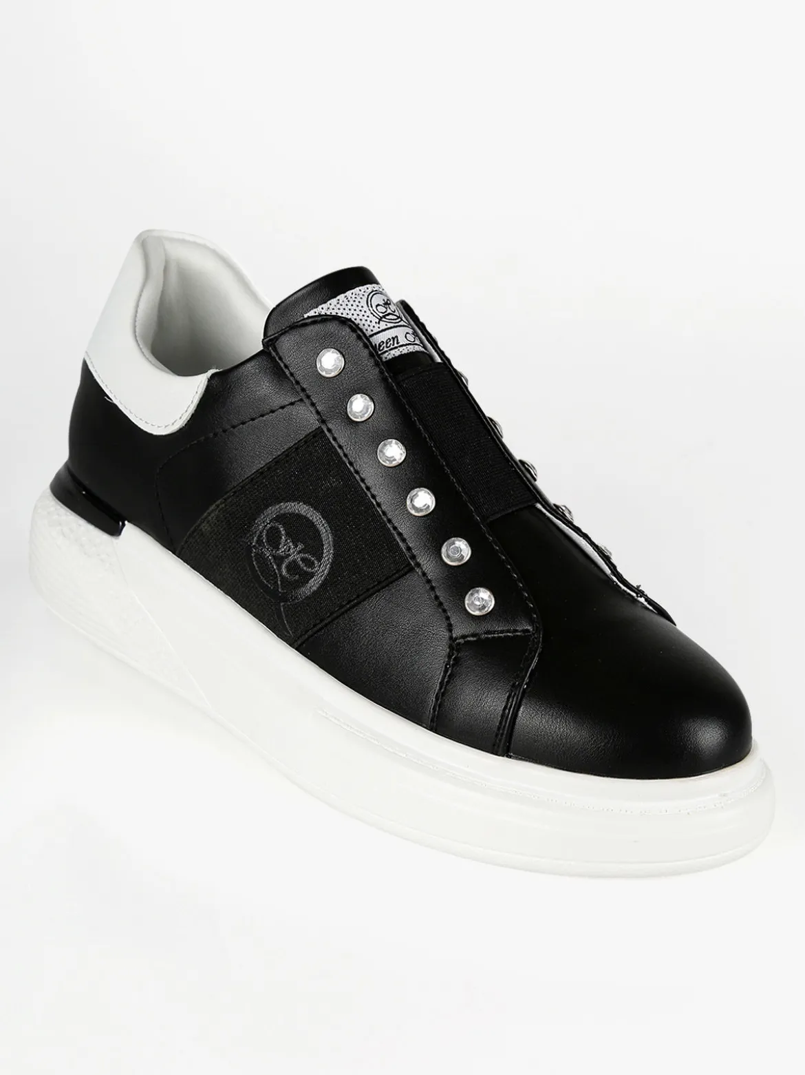 Queen Helena Sneakers donna slip on con strass