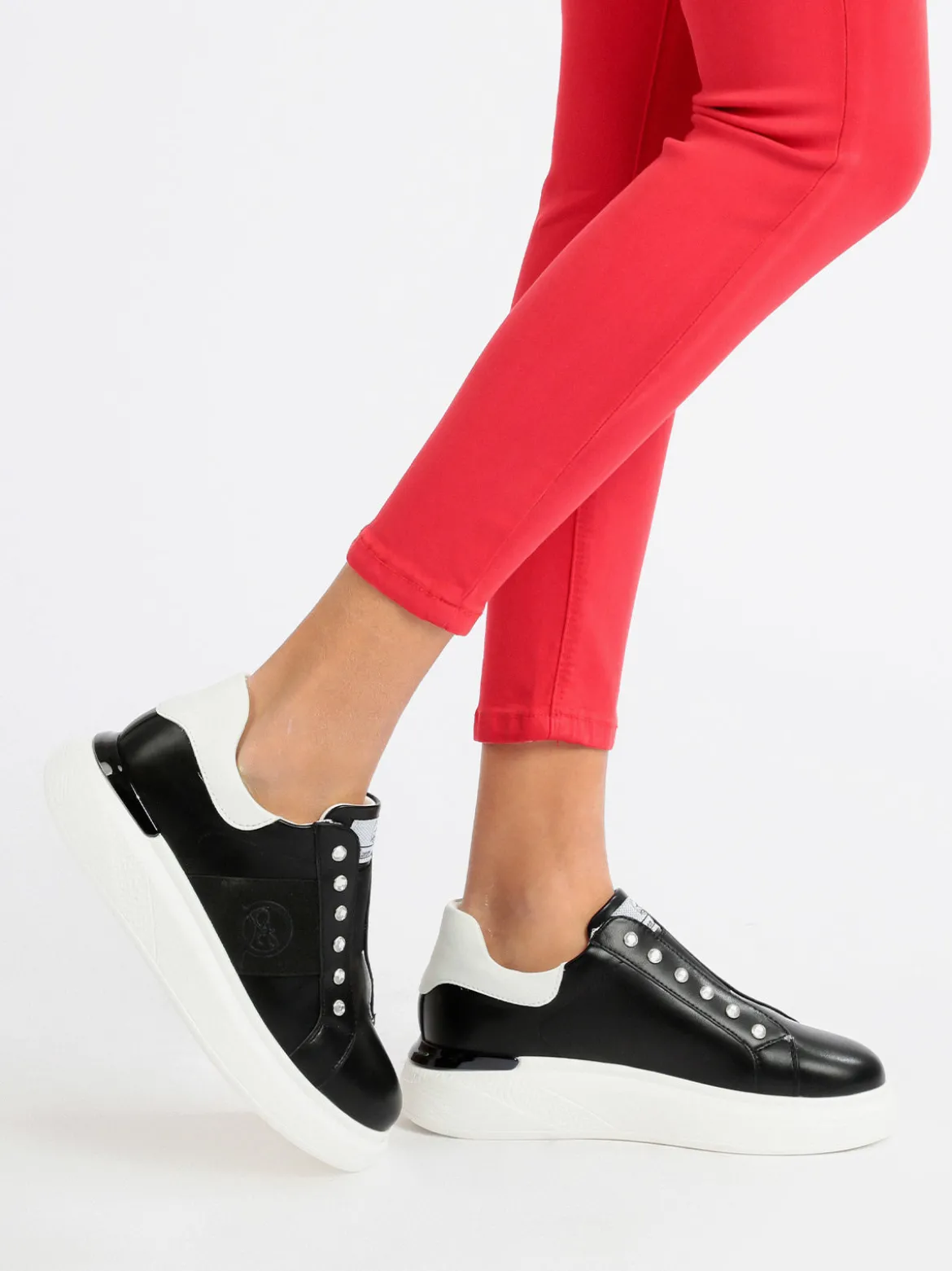 Queen Helena Sneakers donna slip on con strass