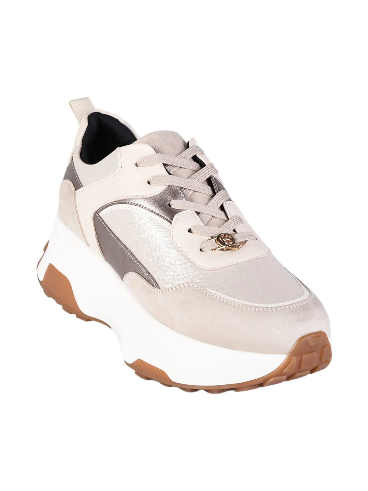 Queen Helena Sneakers donna stringate con platform
