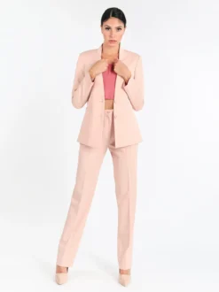 Radaus Pantaloni classici da donna a gamba dritta - rosa