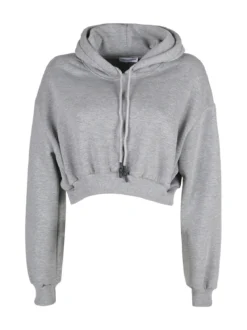 Raggi Lunari Felpa crop da donna con cappuccio