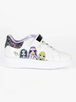 Rainbow Sneakers bambina in ecopelle con strappo