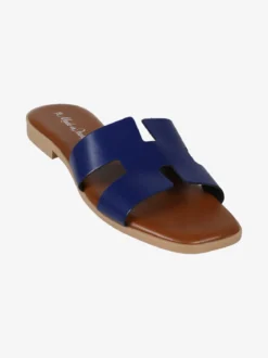 Rebecca - Made In Italy Ciabatte basse da donna con fascia in pelle