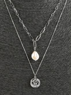 Rejena Collana donna in acciaio con perla