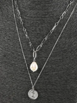 Rejena Collana donna in acciaio con perla