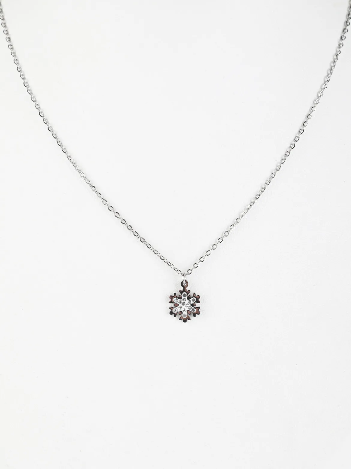 Rejena Collana sottile da donna con charm ghiaccio