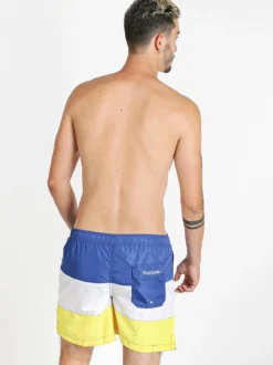 Renato Balestra Boxer da mare a strisce di colore