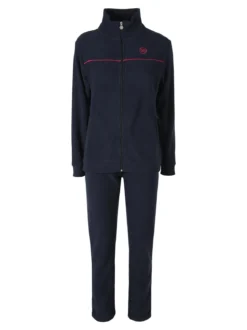 Renato Balestra Completo tuta da donna 2 pezzi in pile con zip - blu scuro