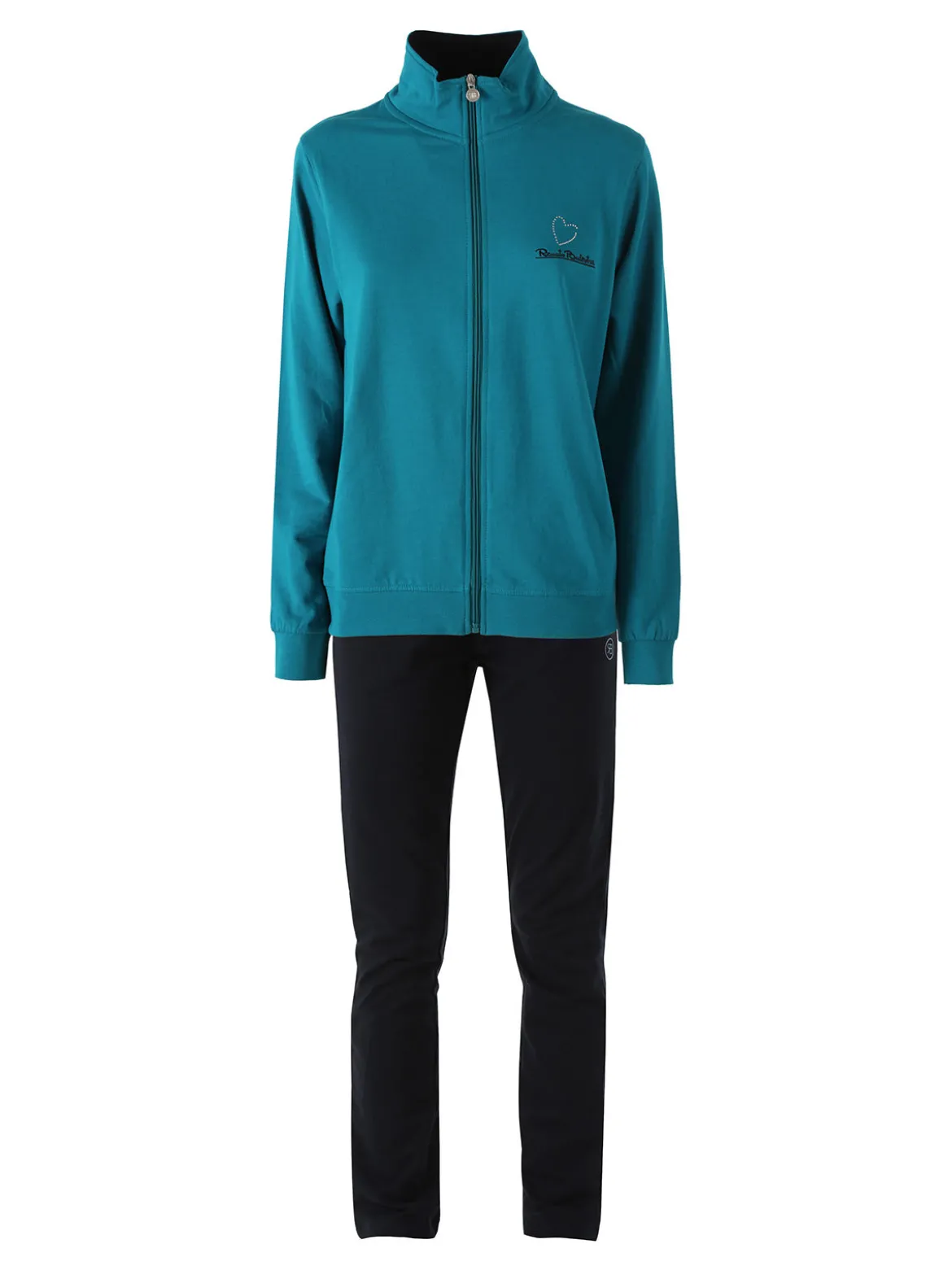 Renato Balestra Completo tuta 2 pezzi full zip in cotone - ottanio