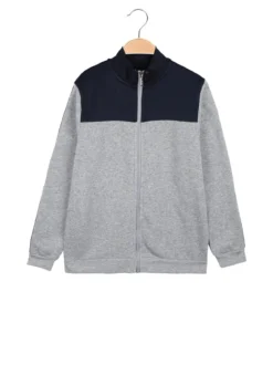 Renato Balestra Felpa pesante da ragazzo full zip con strisce sulle maniche