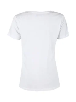 Renato Balestra T-shirt girocollo da donna in cotone bielastico con scritta