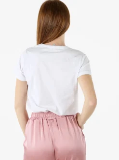 Renato Balestra T-shirt girocollo da donna in cotone con stampa - bianco