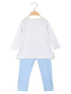 Re Panda Completo da neonata 2 pezzi con t-shirt a maniche lunghe