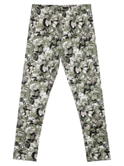 Re Panda Completo 2 pezzi da bambina con leggings fiorato