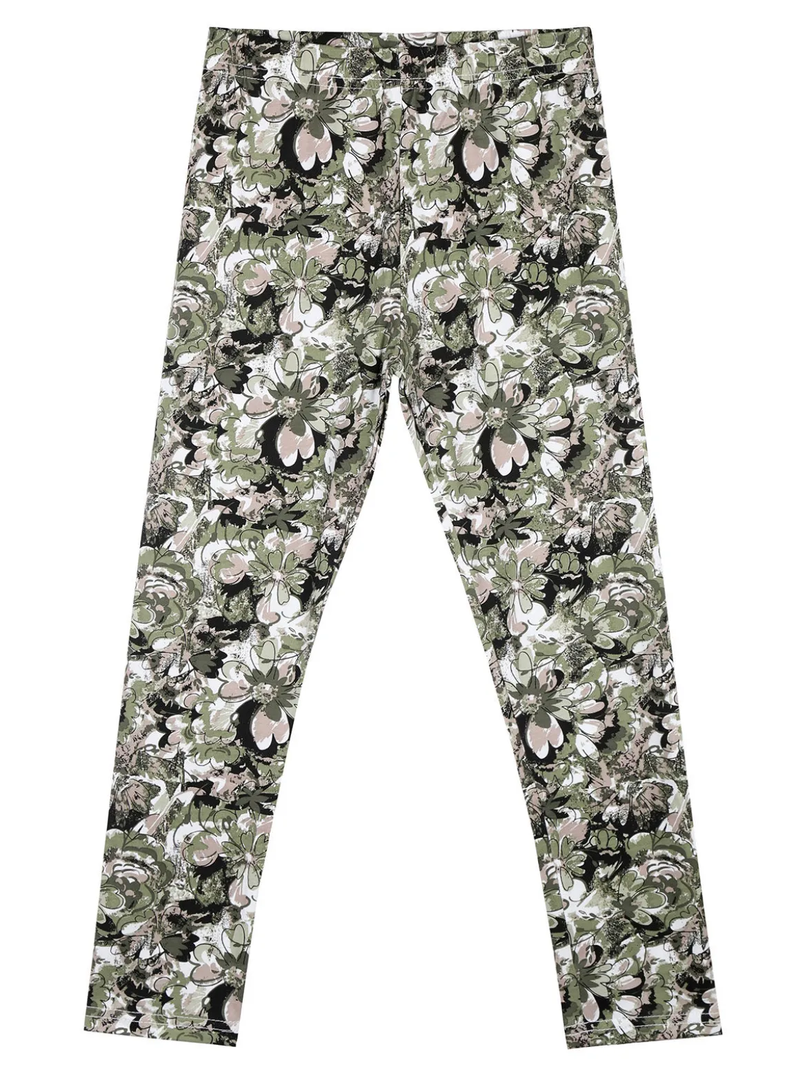 Re Panda Completo 2 pezzi da bambina con leggings fiorato