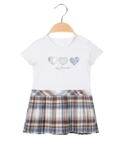 Re Panda Completo 2 pezzi da neonata con vestito + giacca in jeans
